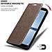 Custodia Compatibile Con Meizu 15 In Bruno Caffè - Coperchio Protettiva Con Chiusura Magnetica, Funzione Stand E Tasca Per Le Carte - Foto miniatura 3