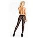 Lg008 - Leggings In Pizzo Elasticizzato, Colore: Nero Nero M - Foto miniatura 3