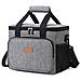 15l 24 Lattine Isolati Picnic Pranzo Al Sacco Grande Borsa Morbida Dispositivo Di Raffreddamento Per Outdoor Camping Bbq Viaggi Grigio - Foto miniatura 1