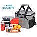 15l 24 Lattine Isolati Picnic Pranzo Al Sacco Grande Borsa Morbida Dispositivo Di Raffreddamento Per Outdoor Camping Bbq Viaggi Grigio - Foto miniatura 2