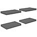 Scaffali A Parete 4 Pz Grigio Lucido 40x23x3,8 Cm In Mdf - Foto miniatura 2