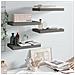 Scaffali A Parete 4 Pz Grigio Lucido 40x23x3,8 Cm In Mdf - Foto miniatura 1