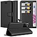 Custodia Compatibile Con Samsung Galaxy Note 20 Plus In Nero Carbone - Coperchio Protettiva Con Chiusura Magnetica, Funzione Stand E Tasca Per Le Carte - Foto miniatura 1