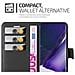Custodia Compatibile Con Samsung Galaxy Note 20 Plus In Nero Carbone - Coperchio Protettiva Con Chiusura Magnetica, Funzione Stand E Tasca Per Le Carte - Foto miniatura 4