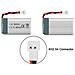 2 Pezzi Batteria Lipo Ricaricabile (3.7v, 850 Mah Lipo) Per Rc Droni Quadricotteri Syma X5sc X5sw - Foto miniatura 3