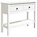 Tavolo Consolle Bianco 100x35x75 Cm In Legno Massello Di Pino - Foto miniatura 2