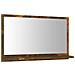Specchio Da Bagno Rovere Fumo 60x10,5x37cm In Legno Multistrato - Foto miniatura 2