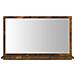 Specchio Da Bagno Rovere Fumo 60x10,5x37cm In Legno Multistrato - Foto miniatura 3