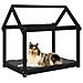Cuccia per Cani Nera 101x70x90 cm in Legno Massello di Pino - Foto miniatura 5