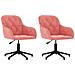 Sedie Da Pranzo Girevoli 2 Pz Rosa In Velluto - Foto miniatura 2