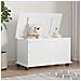 Cassapanca con Ruote ALTA Bianca 73x39,5x44 cm Massello di Pino - Foto miniatura 1