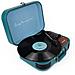 Giradischi Vintage VC600 Riproduttore e Convertitore di Vinili Tramite Bluetooth e Usb Radio FM 2 Altoparlanti Integrati Colore Blu - Foto miniatura 2