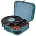 Giradischi Vintage VC600 Riproduttore e Convertitore di Vinili Tramite Bluetooth e Usb Radio FM 2 Altoparlanti Integrati Colore Blu - Foto miniatura 4