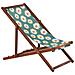 Set Di 2 Sedie A Sdraio Legno Acacia Scuro Motivo Margherite Multicolore Anzio - Foto miniatura 6