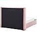 Letto Con Rete A Doghe Velluto Rosa 140 X 200 Cm Noyers - Foto miniatura 7