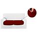 Copridivano Copriseduta Sofà Elasticizzato Tinta Unita Smile Tessuto Millerighe Coppia Seduta Bordeaux - Foto miniatura 1