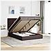 Struttura Letto Pouf Con Materasso 140x200 Cm In Tessuto - Foto miniatura 1