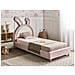 Letto Per Bambini Coniglio Velluto Lallias 90 X 200 Cm Rosa - Foto miniatura 1