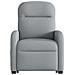 Poltrona Alzapersona Reclinabile Grigio Chiaro in Tessuto - Foto miniatura 5