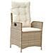 Set da Pranzo da Giardino 9 pz con Cuscini Beige in Polyrattan - Foto miniatura 3