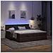 Struttura Letto Pouf con Materassi 180x200 cm in Tessuto - Foto miniatura 3