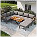 Set Da Giardino Per 7-8 Persone, Mobili Da Giardino, Set Di Mobili Da Giardino Per Giardino, Balcone, Terrazza, Set Da Pranzo Per Gruppi Di Sedute Resistenti Alle Intemperie - Foto miniatura 1