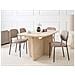 Tavolo Da Pranzo Travers Effetto Travertino 180 Cm 90 Cm - Foto miniatura 1