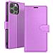 Custodia A Portafoglio Per Iphone 13 Pro Max Con Supporto E Linguetta Magnetica, Viola - Foto miniatura 1