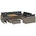 Set Divano da Giardino con cuscino 13 pcs Grigio Poly Rattan - Foto miniatura 1