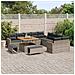 Set Divano da Giardino con cuscino 13 pcs Grigio Poly Rattan - Foto miniatura 3