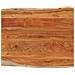 Piano Tavolo 110x80x3,8 cm Rettangolare Legno Acacia Bordi Vivi - Foto miniatura 1