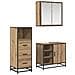 Set di mobili per il bagno con porta 3 pcs Rovere artigianale - Foto miniatura 1