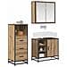 Set di mobili per il bagno con porta 3 pcs Rovere artigianale - Foto miniatura 2