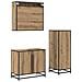Set di mobili per il bagno con porta 3 pcs Rovere artigianale - Foto miniatura 4