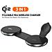 Super Mini Caricatore Wireless 3-in-1 Rotondo Qi2.0 - Ricarica Rapida Per Telefono, Orologio E Auricolari - Foto miniatura 2