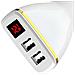Caricatore Per Auto 2 Usb Con Display Led A Ricarica Rapida, Bianco - Foto miniatura 2