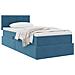 Letto con Contenitore Blu Scuro 100 x 200 cm Velluto - Foto miniatura 3