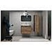 | Mobili da bagno | Marrone opaco, nero | L /A /D circa 80/57/46 cm | Mobiletto, mobile da bagno, mobile da bagno, piano nero, LOFT - Foto miniatura 10