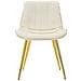 Sedia Paris Crema E Gold In Tessuto - Set 2 Pezzi - 51 X 59 X H 79 Cm - Foto miniatura 2