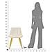 Sedia Paris Crema E Gold In Tessuto - Set 2 Pezzi - 51 X 59 X H 79 Cm - Foto miniatura 8