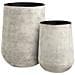 Set 2 Vasi Decorativi In Metallo Beige Anticato Vikasa Home - Foto miniatura 1