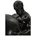 Scultura Atlante Mitologica In Resina Nera - Foto miniatura 3