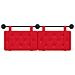 Testata appesa Rosso 130 x 55 x 5 cm Pelle Sintetica - Foto miniatura 5
