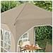 Tenda per feste a pop-up 192 x 192 x 245 cm Crema - Foto miniatura 4