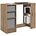 Scrivania Rovere artigianale 100 x 40 x 75 cm Legno multistrato - Foto miniatura 3