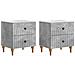 Armadio da Notte 2 pcs Grigio Cemento 43 x 34,5 x 48 cm - Foto miniatura 1