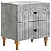 Armadio da Notte 2 pcs Grigio Cemento 43 x 34,5 x 48 cm - Foto miniatura 3