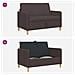Divano con Storage Marrone Scuro 122 x 78 x 87 cm Poliestere - Foto miniatura 6