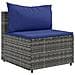 Set Divani da Giardino 6 pz con Cuscini in Polyrattan Grigio - Foto miniatura 4