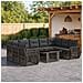 Set Divano da Giardino 10 pz Grigio e Grigio Scuro polyrattan - Foto miniatura 7